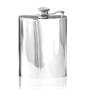 Plain Captive Top Pewter Hip Flask - 6 oz thumbnail